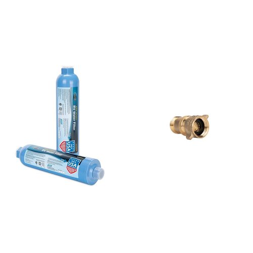 Camco TastePURE Camper/RV Water Filter + Camper/RV Water Pressure Regulator