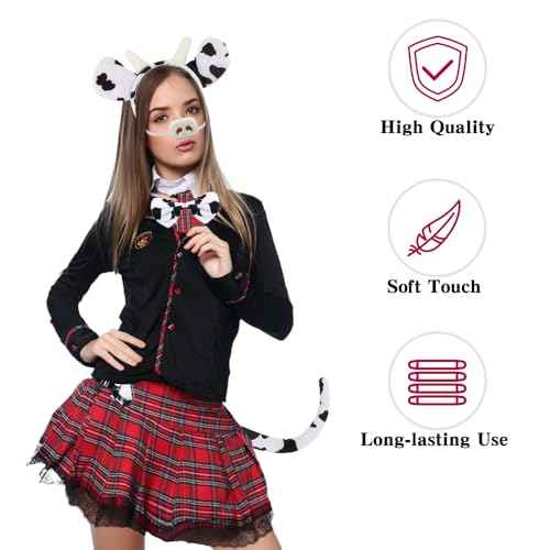 Bear/Cheetah/Cow/Donkey/Elephant/Pig Costume Set, Costume Accessories for Birthday/Halloween/Cosplay/Party Decoration