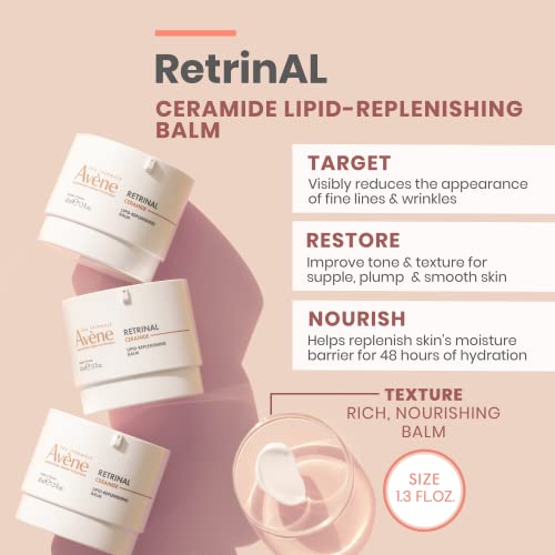 Av?ne RetrinAL Ceramide Lipid-Replenishing Balm - Bakuchiol, Niacinamide, Ceramide Complex - Nourishes Skin & Helps Reduce Visible Wrinkles - 1.3 Fl Oz