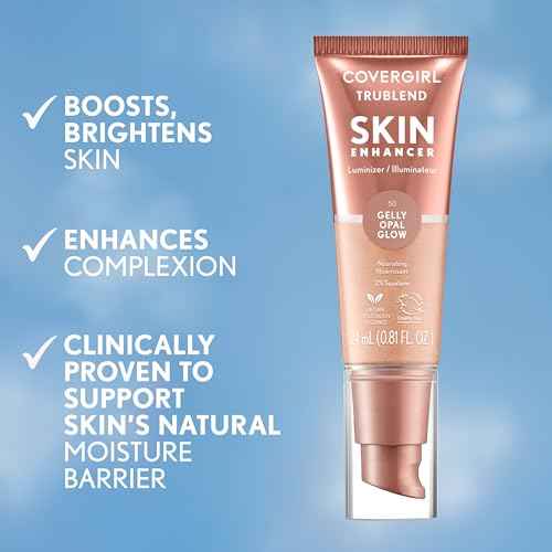 CoverGirl TruBlend Skin Enhancer, Opal Glow, Luminizer, Glowy Finish, Flexible Coverage, Clean & Vegan, Water-Based Formula, For All Skin Tones, 0.81oz