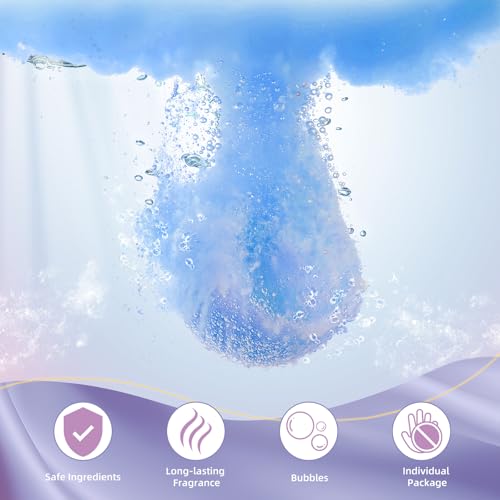 TranquilBliss Bath Bombs for Women, 50 PCS Set with 10 Rich Scents, Natural Bubble Bathbombs, Dry Skin Moisturizing, Present for Christmas, Mother¡¯s Day, Birthday, for Mom, Wife, Her, Girls
