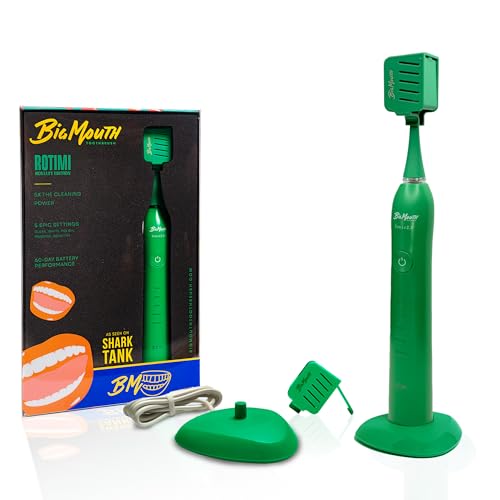 BIG MOUTH TOOTHBRUSH Dr Bobbi Electric Toothbrush for Adults Ultrasonic Rechargeable Toothbrush with 5 Cleaning Modes & 2-Minute Smart Timer Retains 42-Day Battery Travel-Ready Design ? (Green)