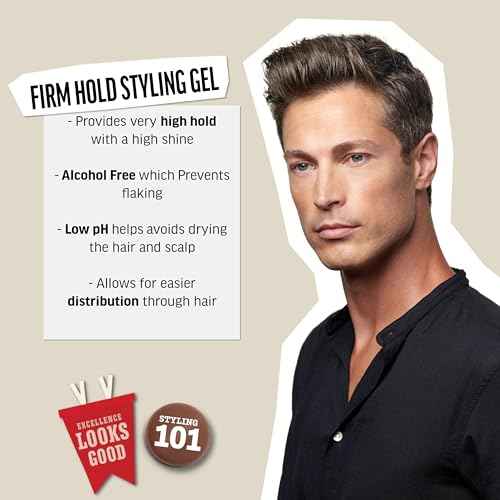 American Crew Men's Hair Styling Gel, Firm Hold, Non-Flaking, 8.4 fl oz