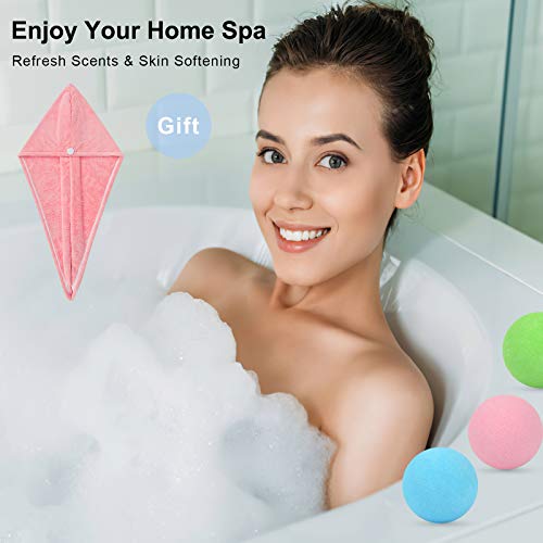 36 Organic Bath Bombs Gift Set, Natural Mini Handmade Bath Bombs for Women, Girls, Men, Kids Safe Bubble, Rich Essential Oils Spa Bath Fizzies for Moisturizing Dry Skin, Relaxing Scents