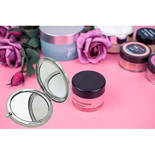 Travel Pocket Mirror Daughter Present from Mom and Dad, Unique Birthday Gift, Graduation Gifts for Her, Present for Women Girls, Silver Makeup Mirror Personalized