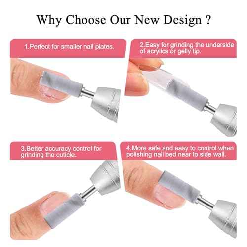 200 Pcs Nail Drill Bits Small Sanding Bands with 3.1mm Mandrel Bit, Mini Sanding Bands Nail File for Acrylic Gel Manicures and Pedicure (Zebra, 180 Grit)