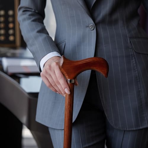 Handcrafted Wood Walking Stick for Men and Women - Fashionable Derby Cane - 36 Inches