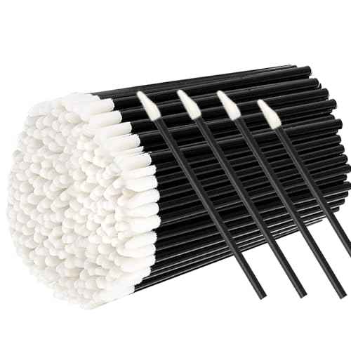 200PCS Disposable Lip Applicators,Lipstick Applicator Wands Cosmetics lip brush Lip Gloss Applicators Esthetician Essentials,Lip Brush for Lipstick Beauty and Makeup Tool Set(black)