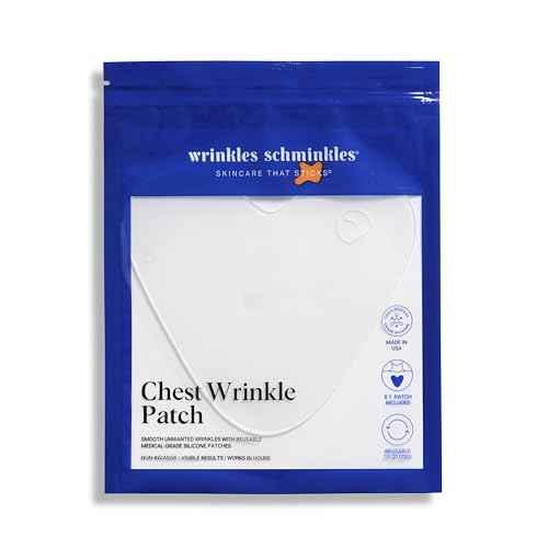 Wrinkles Schminkles Chest Wrinkle Patch - Reusable Silicone Smoothing Pads for Cleavage & Body, Reduce Wrinkles & Stretch Marks, Sensitive Formulated, Secret to Radiant Skin (1 Pack)