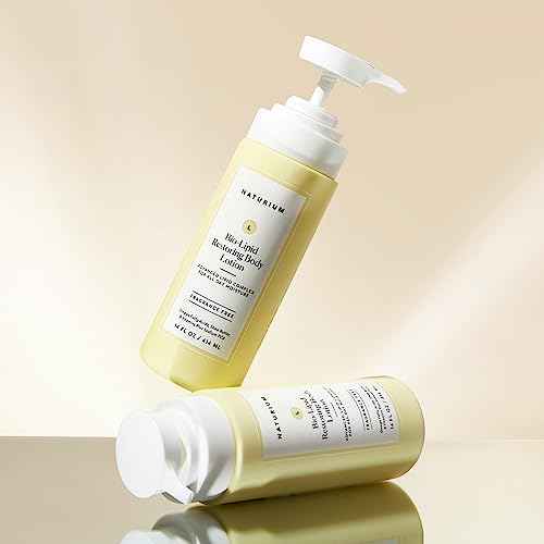 Naturium Bio-Lipid Restoring Moisturizing Body Lotion with Shea Butter, Fragrance Free, 14 oz (Duo 2-Pack)