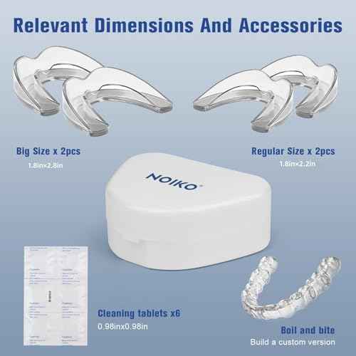 Mouth Guard for Grinding Teeth at Night, Mouth Guard for Clenching Teeth at Night Upgraded Safety EVA Material, Night Guards for Teeth Grinding, Anti Grinding Guard for Adult with 6 Cleaning Tablets