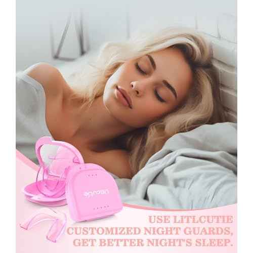 Mouth Guard for Grinding Teeth at Night, Mouth Guard for Sleeping, Mouthguards for Grinding of Teeth, Night Guards for Teeth Grinding, with 2 x 5X Mirror Case (4 Pack/2 Size)