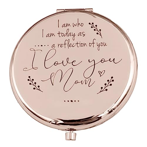 Mother of the Bride Gifts from Daughter, Compact Mirror, Mother of the Groom Gifts from Son, Sentimental Gifts for Mom, Birthday Gifts for Mom from Daughter, Personalized Gifts for Mom (RG)