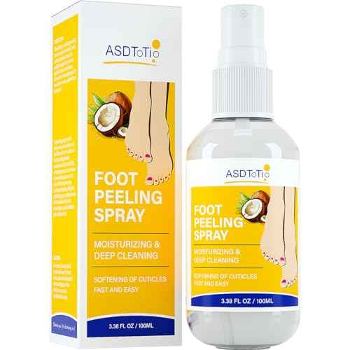 Instant Foot Peeling Spray- Coconut Foot Peeling Spray Instantly Remove Dead Skin, Hydrate & Nourish. Exfoliate Dry, Rough Skin- 4 fl.oz