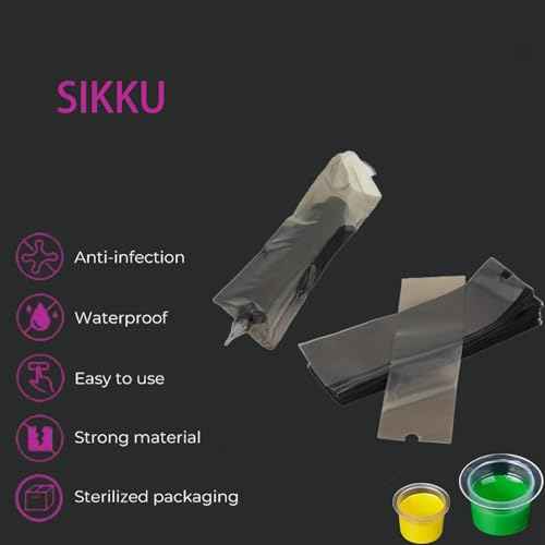 Tattoo Machine Covers & Wrap Grip, 200pcs Tattoo Pen Covers & 8Pcs Tattoo Wraps for Machines & Cutter, Tattoo Machine Bags Supplies Kit, Comprehensive Protection for Tattoo Gear, (Black)