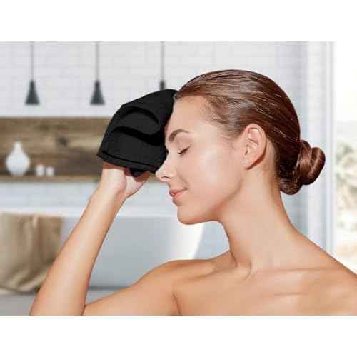 Avalon Towels Cotton Washcloths ? (Pack of 24) Size 12x12 Inches, 100% Ring Spun Cotton, Soft & Absorbent Face Towels, Gym Towels, Hotel and Spa Quality, Reusable Fingertip Towels (Black)