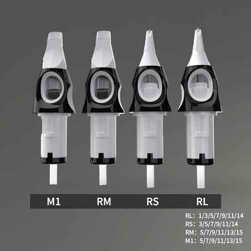 Tattoo Cartridge Needles 20pcs White Disposable Tattoo Needle Cartridges RL RS RM M1 Round Liner Shader Magnum for Rotary Tattoo Machine Pen Permanent Makeup Tattoo Supplies (3RS)