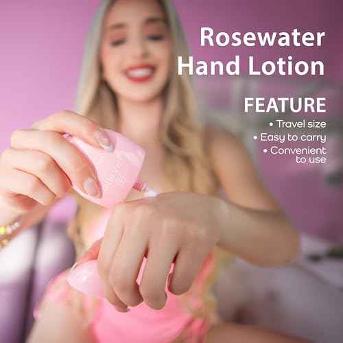 PAMMI Rose Water Lotion for Women & Men 50ml / 1.7oz ? Hydrating Hand & Body Moisturizer for Dry Skin, Mini Travel Size Lotion, Body Care, Travel Lotions for Soft, Smooth Skin - 2 Pack