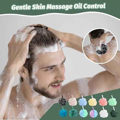 Amazerbst loofah,6 Pack Shower loofah loofah Sponge,Bath Sponge Body Scrubber for Women and Men