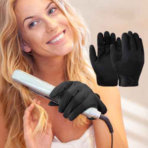 Professional Heat Resistant Glove for Hair Styling Heat Blocking for Curling,Flat Iron and Curling Wand Suitable (Left)