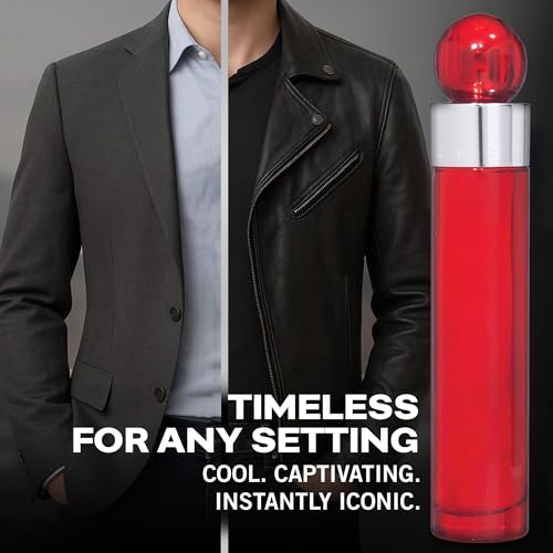 Perry Ellis 360¡Æ Red Eau De Toilette Spray for Men - Mens Cologne, Long Lasting Perfume, EDT, Fragrance with Notes of Clove, Cinnamon & Patchouli - 3.4 fl oz (100 mL)