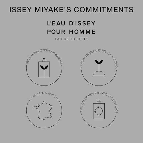 Issey Miyake L'Eau d'Issey Pour Homme Eau de Toilette - Fragrance for Men - Pure & Fresh - With Notes of Yuzu, Nutmeg & Sandalwood