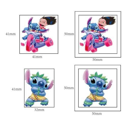 40Sheets Cartoon Lilo & Stitch Temporary Tattoos Birthday Themed Party Supplies Decoration Favors Cartoon Cute Stitch Waterproof Sticker for Kids Boys Home Activity Class Prizes Christmas Rewards