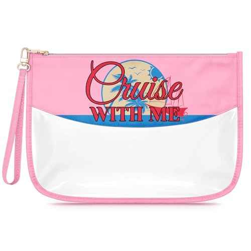 Sfodiary Funny Cruise Cosmetic Bag for Women Summer Vacation Cruise Trip Gifts for Women Cruise Themed Birthday Christmas Gift for Her Sister Friends Makeup Bag Zipper Travel Pouch