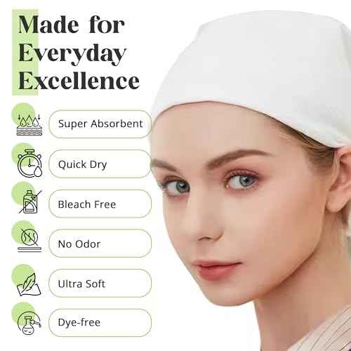 DAVELEN Disposable Large Luxury Towels (50-Count) Spa and Salon Quality Softness for Guests, Clients | Hair, Face, Body Use | Luxurious Comfort, Ecofriendly (050, 32x16 inches)