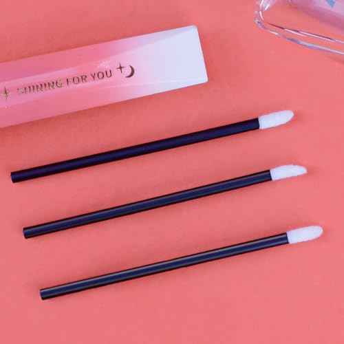 COCIDE 700Pcs Disposable Lip Brush? Lip Applicators Makeup Applicators Lipstick Brush Makeup Brushes & Tools Lip Wands Makeup Artist Kit Essentials Beauty Tools (Black, 700Pcs)