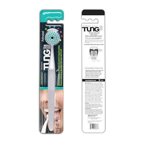 Tung Tongue Cleaning Kit, Tung Brush and Gel, Bad Breath Odor Eliminator, Halitosis Defense, USA Made (Set of 1)