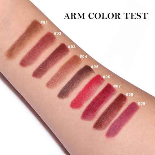 Maroon Gradient Matte Lipstick Crayon Lip Liner pencil, Flawless Contour Gradual Ombre Effect lip Pencil, for Women Long Lasting Waterproof Smudge Proof Lipstick Pencil 05#