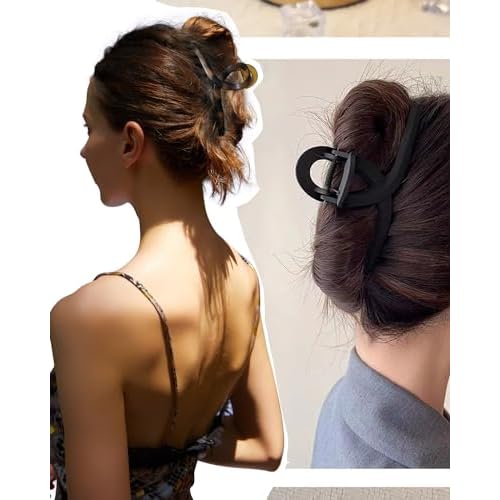 5 Inch Extra Large Claw Clips, 13 cm No Slip Matte Jumbo XL Hair Clips for Thick Long Curly Hair, Big Hair Claw Clips, 2 Pack