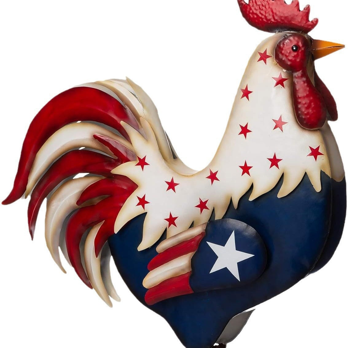 Outdoor Iron Rooster Floor Ornament - Garden & Home Decor, 30cm