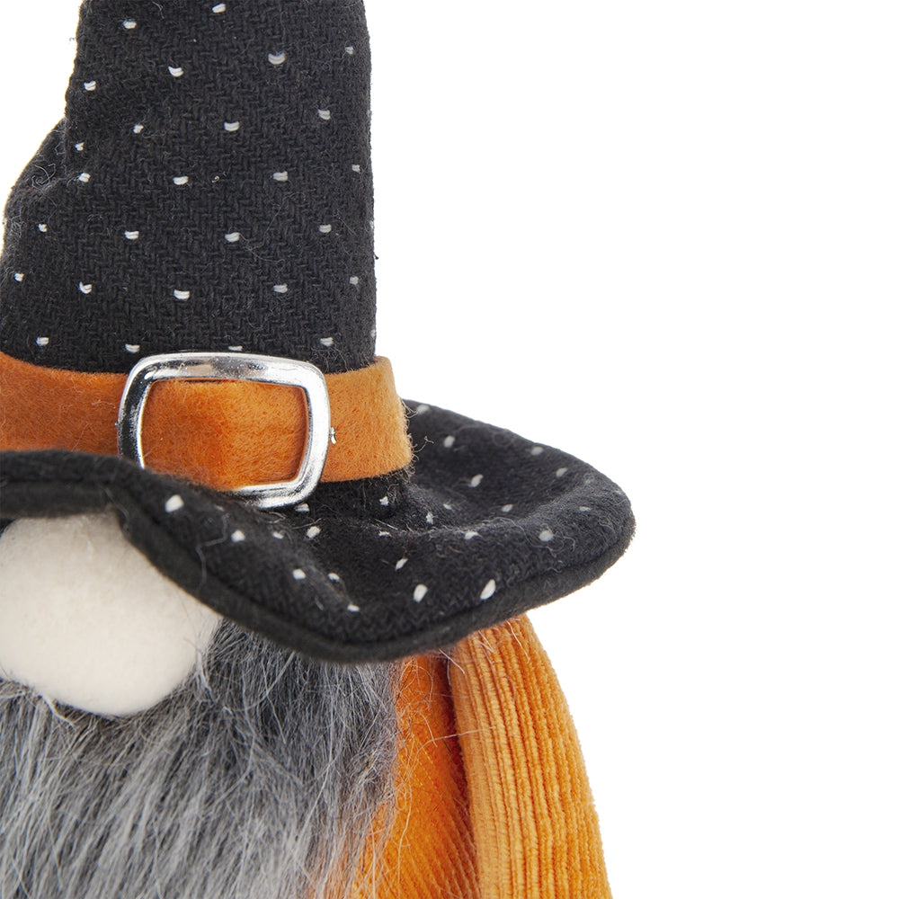 Set of 2 Fabric Standing Gnomes with 'B-O-O' Banner - Halloween Decor