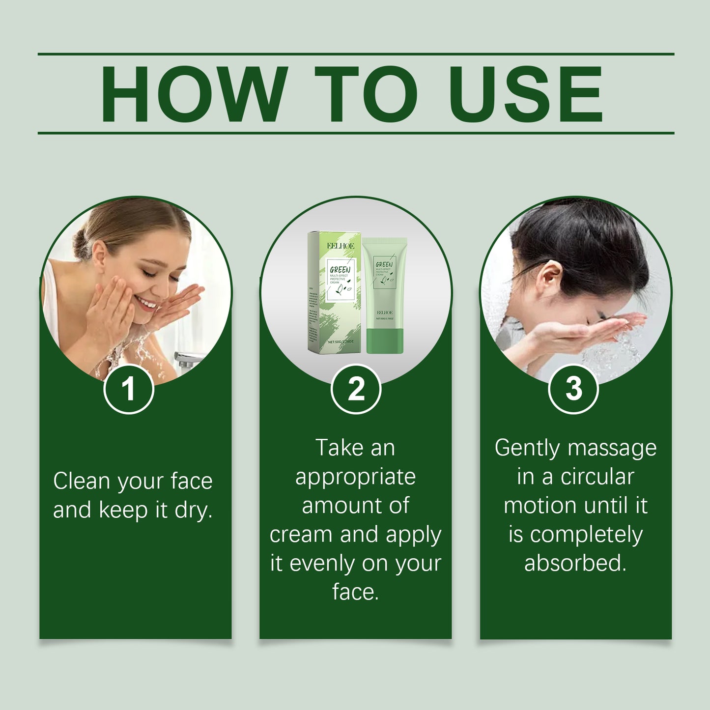 Green Tea Facial Moisturizing Cream - Hydrating Daily Skincare for Bright Skin