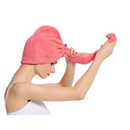 HOPESHINE Hair Towel Twist Women's Soft Shower Towels for Hair Turban Wrap Drying Head Towels Great Gift for Women (Blue+Purple+Rose Red 3-Pack)