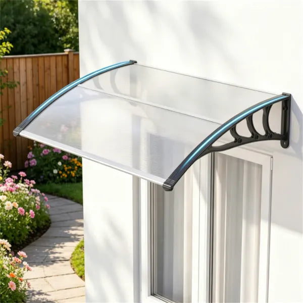 39"x30" Waterproof Window Door Awning - Modern Gray Canopy
