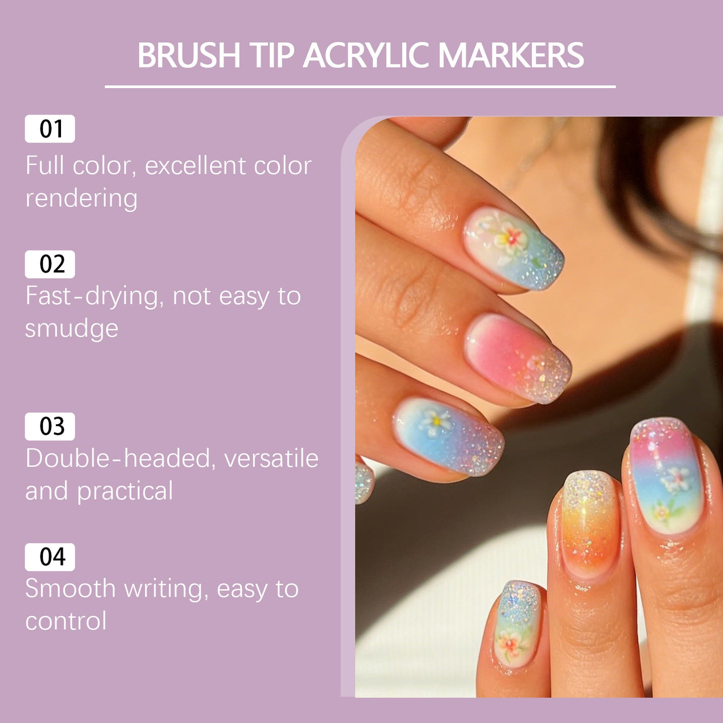 Nail Art Marker Pen Set - 12 Pieces for Creative Manicure Designs