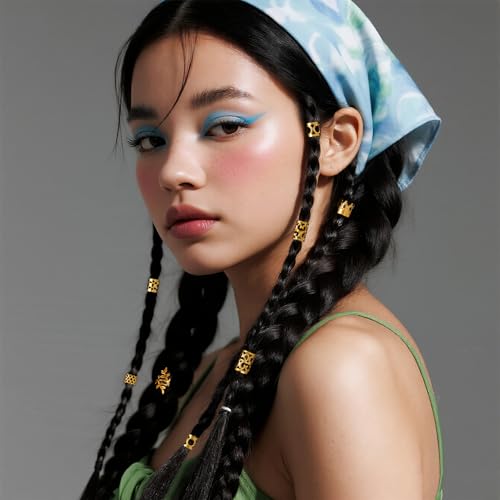 220 Pcs Gold Hair Jewelry for Braids Dreadlock Locs Accessories Metal Hair Clips for Women Girls Adjustable Cuffs Brading Clips Hair Rings Decoration (Gold)