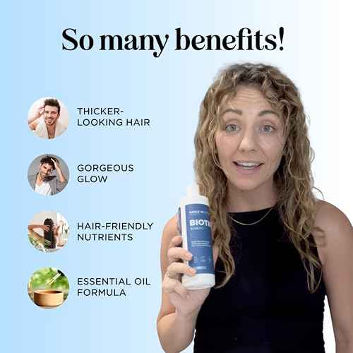 Rosemary and Biotin Shampoo for Thinning Hair - Vegan Volumizing Shampoo for Fine Hair with B Vitamins Argan Oil & Tea Tree Essential Oil - Paraben Silicone and Sulfate Free Vegan Formula (8 Fl Oz)