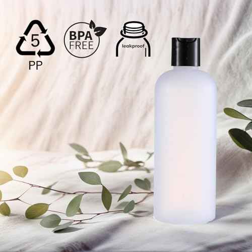 10 oz Small Plastic Bottles with Disc Caps, Empty Shampoo Bottle, Leak Proof Travel Bottles for Toiletries,Conditioner,Lotions,Cream, Dish Soap,BPA Free, Pack of 2