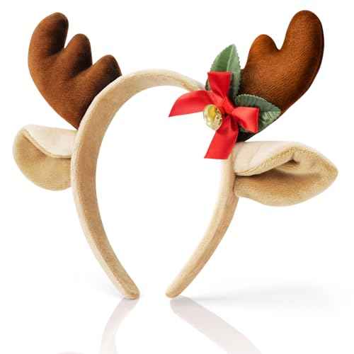Christmas Deer Antlers Headband Animal Ears Deer Antlers Headband Cosplay Reindeer Costume for Christmas Halloween