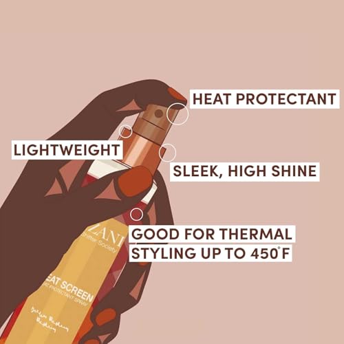 Mizani Style Shifter Society Heat Screen Heat Protectant Spray - Anti-Frizz & Glossy Shiny Finish For Textured, Curly and Coily Hair