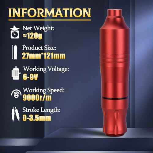 ATOMUS Tattoo Gun Machine Kit, Pen Style Tattoo Cartridge Machine with 14 Color 5ml Inks Power Supply 20pcs Tattoo Cartridge Needles Foot Pedal