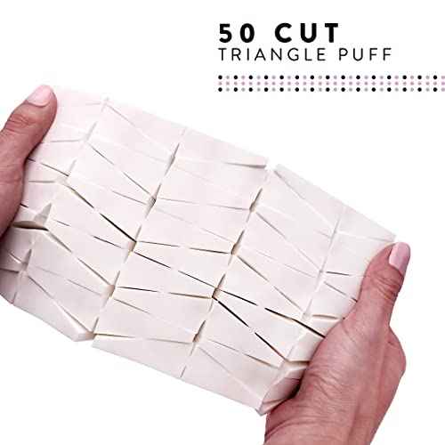 Artist's Choice 100 Pack Makeup Sponge Mini Applicator Wedges, Triangle Cosmetic Sponges for Foundation, Blush, Eye Shadow, Blending and Smoothing, Disposable, Latex Free