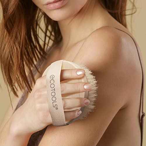 EcoTools Dry Body Brush, Cruelty-Free Bristles Exfoliate & Smooth Skin, Dry Brushing Removes Flaky Skin, May Help Improve Circulation & Tone, Eco-Friendly Skincare Tool, Vegan & Cruelty-Free, 1 Count