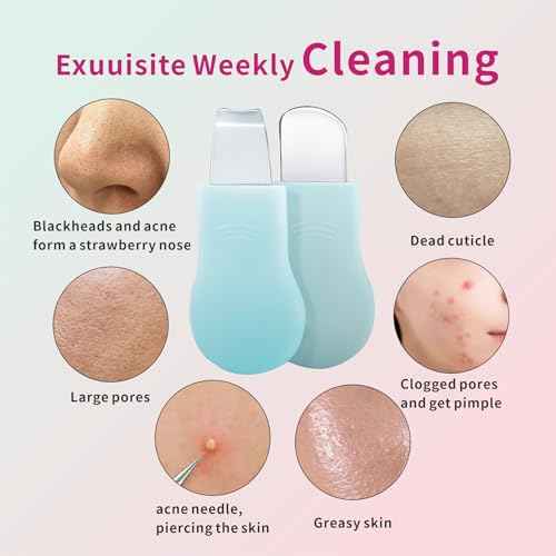 REVEX Silicone Nose Blackhead Remover Tool Set,Blackhead Scraper Tool,2Pcs Pore Cleaning Brush, Face Scrubber Skin Spatula, Pore Scrubber for Deep Cleansing,Face Exfoliator Scrubber for Women Men