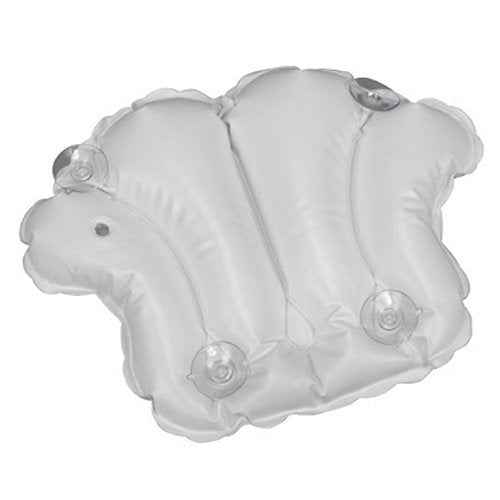 White Vinyl Shell-Shaped Spa Bath Pillow