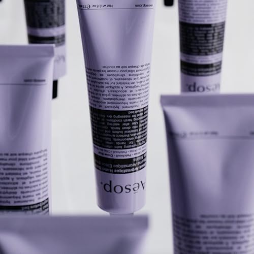 Aesop Eleos Aromatique Travel Size Hand Balm | Shea Butter and Coconut Oil to Nourish Dry, Cracked Hands | Lotion Made with Skin-Calming Essential Oils | 2.4 oz / 75 mL (Pack of 2)